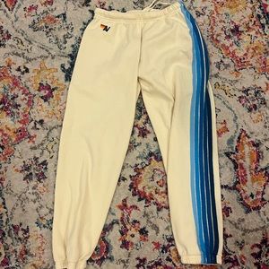Aviator nation vintage white/blue sweatpants
